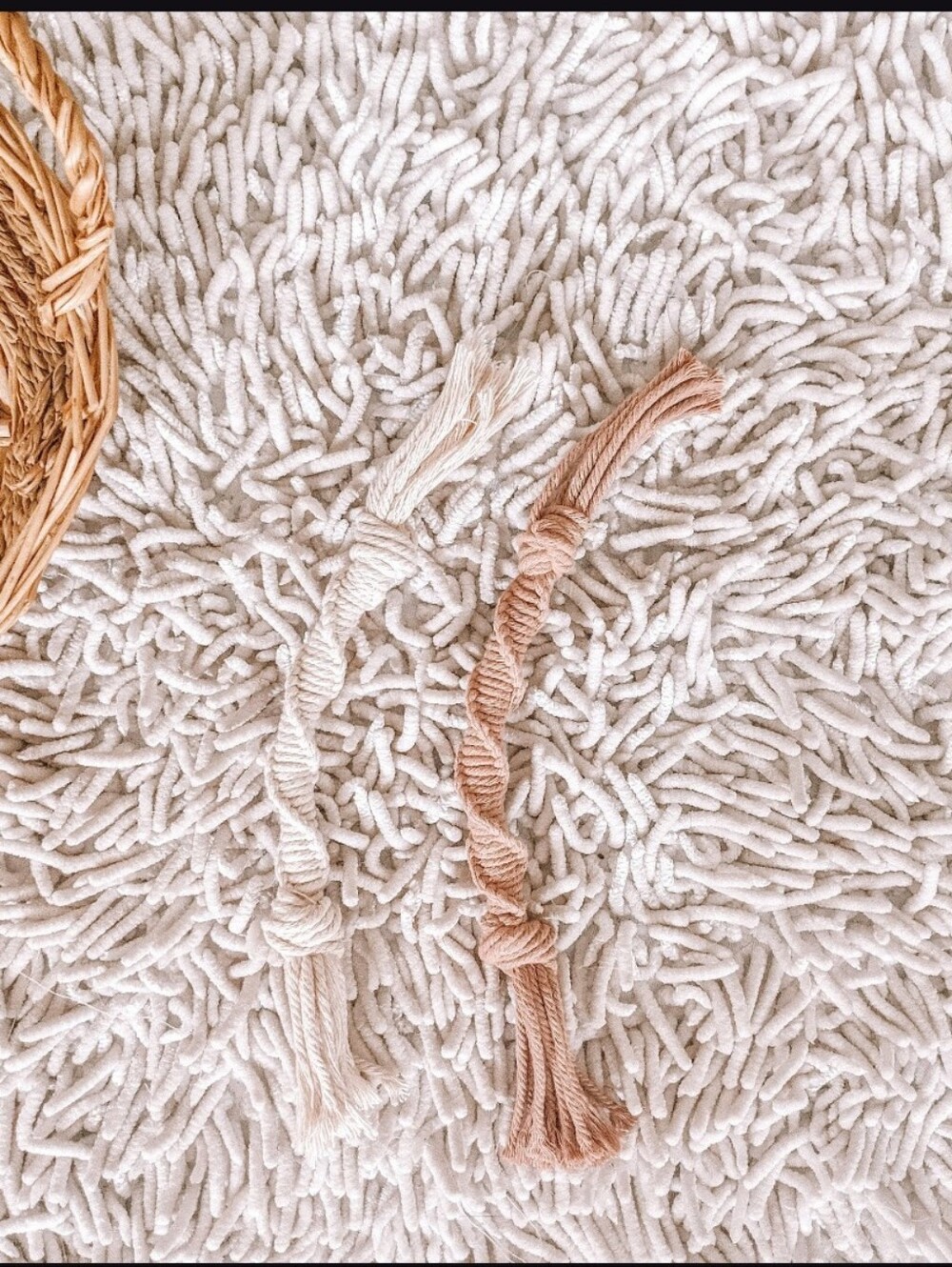 Handmade Macrame Rope Dog Toy Set - Picture 3 of 4